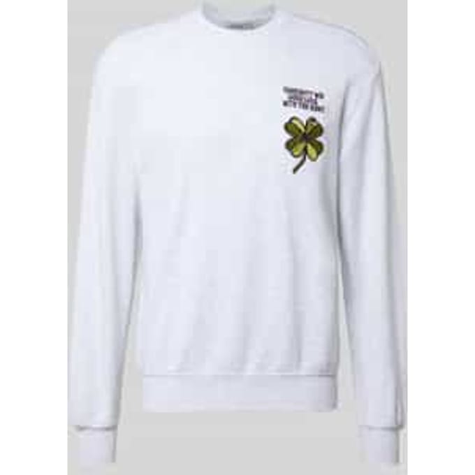 Sweatshirt met labeldetail