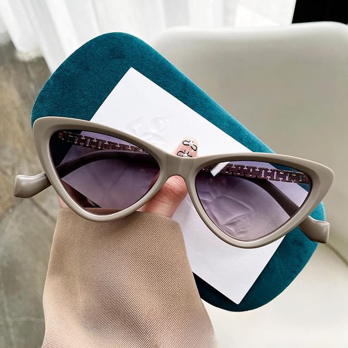 Cat's Eye Small Box Luxury Wind High Sense Dames Zonnebril Net Red Tide Zonnebril