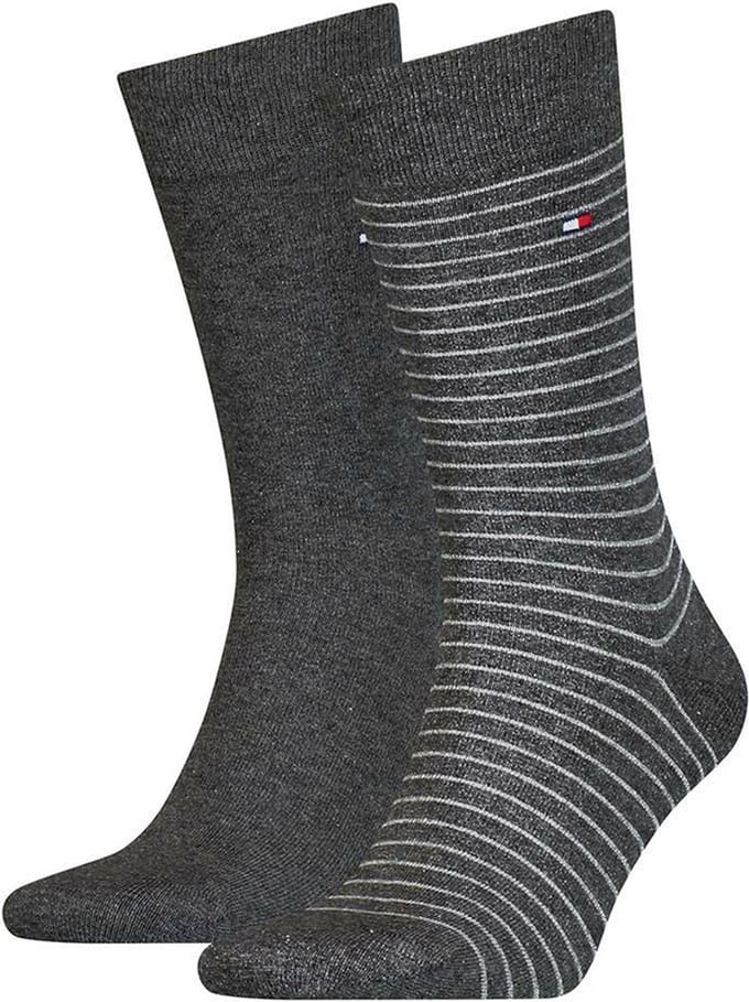 Tommy Hilfiger MEN SMALL STRIPE SOCK 2P Mannen Sokken Maat 43-46
