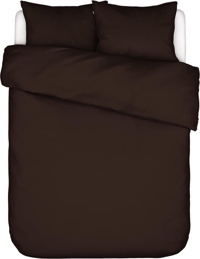 ESSENZA Minte Dekbedovertrek Chocolade - Lits-Jumeaux - 240x200/220 cm