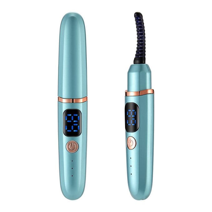 Nieuwe Elektrische Wimperkruller Verwarmde Wimperkruller met Stroomindicator Langdurige Instelling Wimperkruller blauw