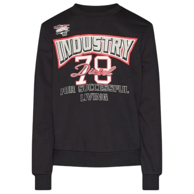 Diesel Industry 78 logo zwart sweatshirt