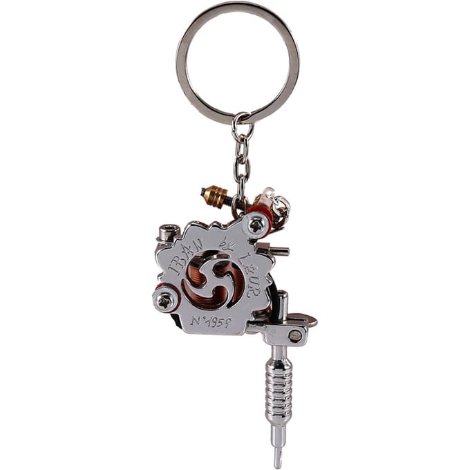 Draagbare Mini Tattoo Machine Tattoo Supply Guns sleutelhanger als hanger ornament gray
