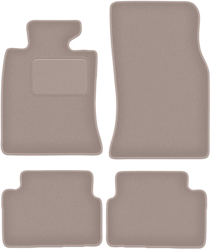 Beige velours vloermatten voor: Mini Clubman R55 hatchback (2006-)