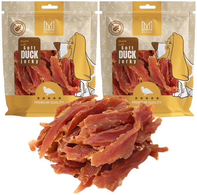 Mersjo - Droge Eendenborst - Hondensnacks - Hoog Vleesgehalte - Graanvrij - 1kg