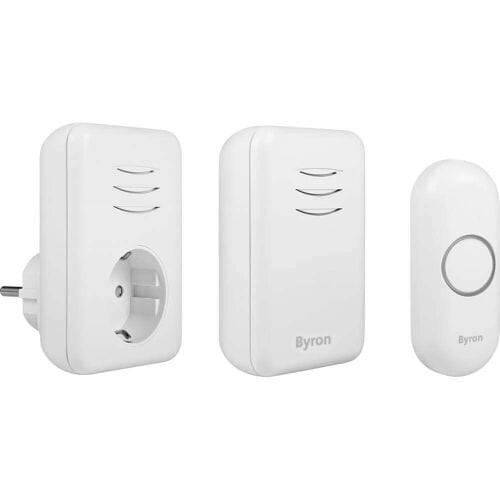 Byron DBY-22316 - Deurbel Draadloze set - 150m Bereik - IP44 waterdicht - Wit