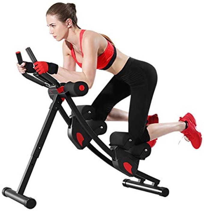 Ab Machine - Core Trainer - Buikspier Training - Verstelbare Weerstand - 88 x 42 x 88 cm - Zwart