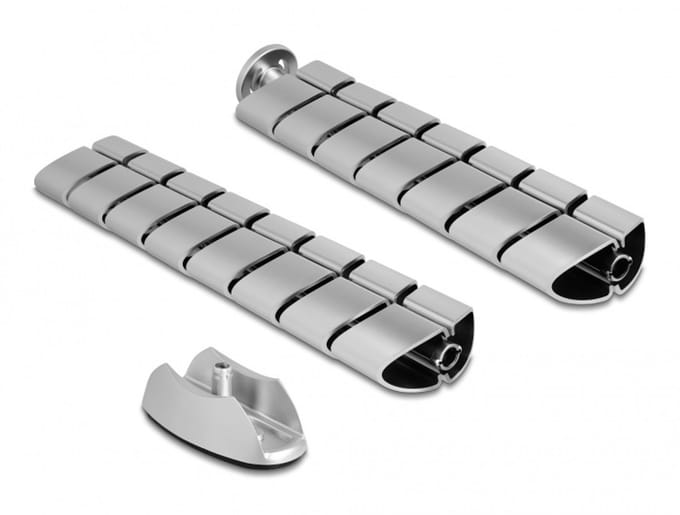 Delock Cable Duct for desk 740 x 75 mm height adjustable silver