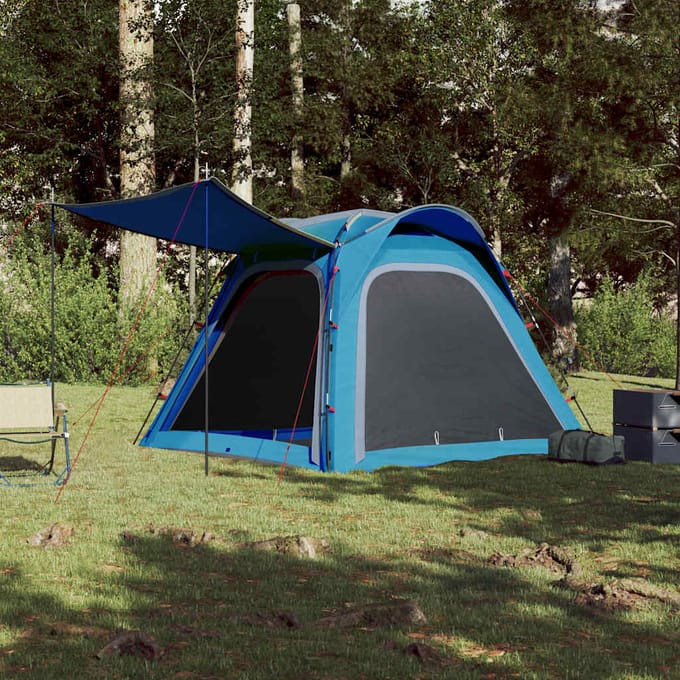 vidaXL - Tent - 4-persoons - waterdicht - snelontgrendeling - blauw