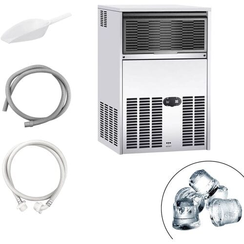 GGM Gastro Eiswürfelbereiter - Zylinder - 40 kg/24 h Zilver