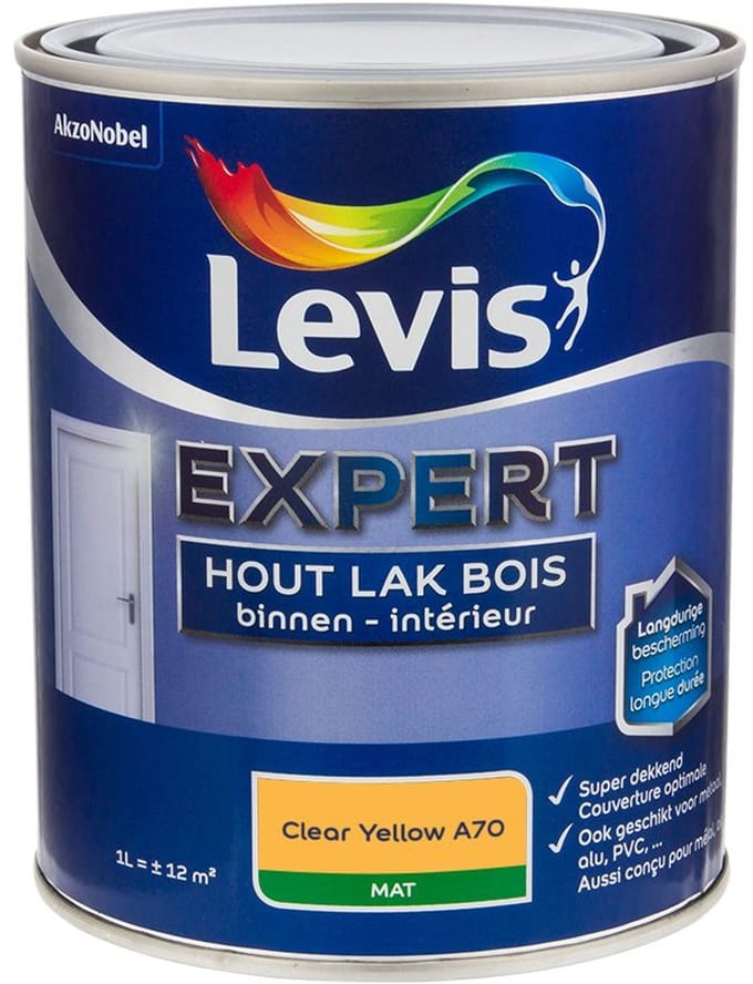 Levis - Expert Hout Lak Binnen Mat Mix - Clear Yellow A70 - Mengverf - 1 L