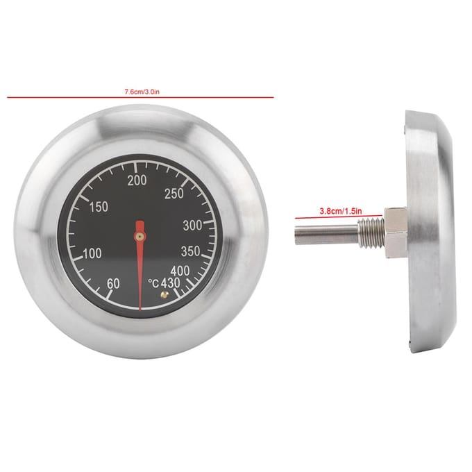 60~430 celsius  Roestvrijstalen BBQ Thermometer Barbecue Smoker Grill Temperatuurmeter wit