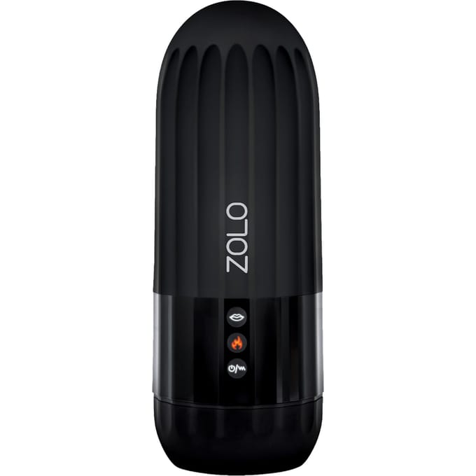 Zolo Masturbator - Zwart - 22,2 cm - Oplaadbaar - Verwarmend - Vibrerend