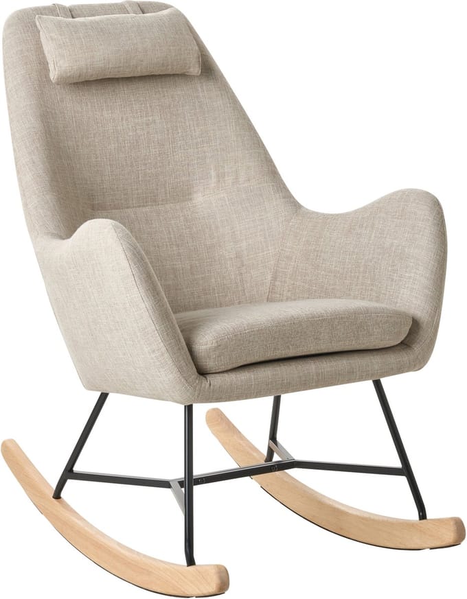 ARRIE - Schommelstoel - Lichtbeige - Polyester