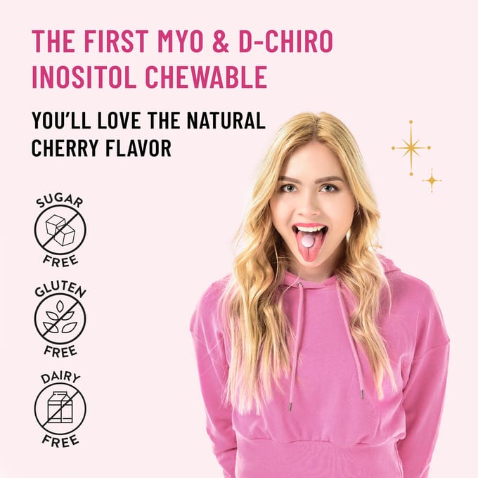 Legendairy Milk, Myo & d-Cairo Inositol, Cherry, Vegan Chewables, 30 tablets