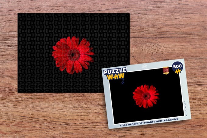 Puzzel Bloem - Rood - Macro - Legpuzzel - Puzzel 500 stukjes