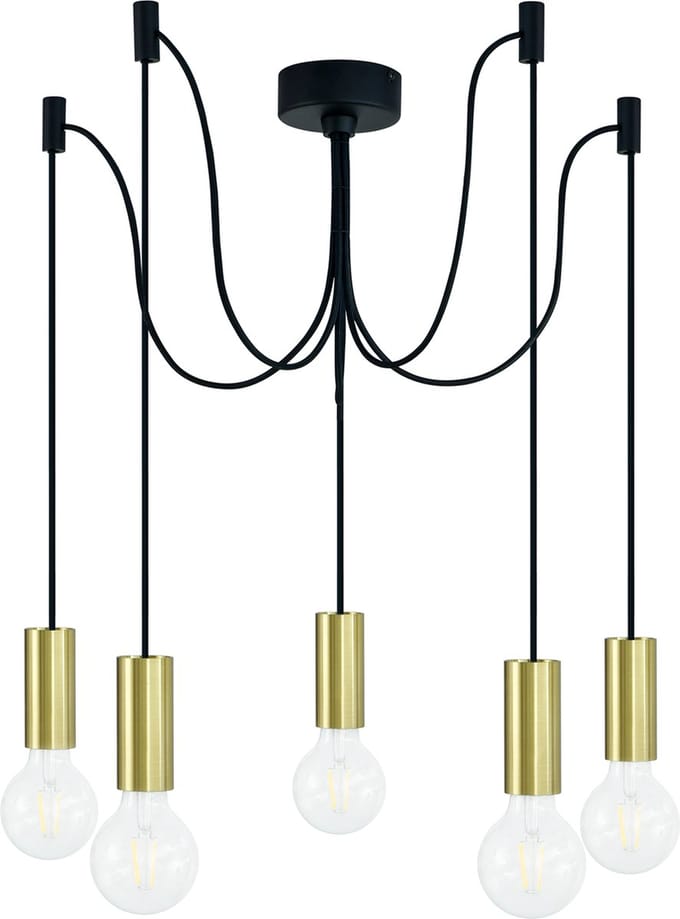 LETT® Cera 5 Hanglamp - Ø 4 cm - 5xE27 - Goud Messing