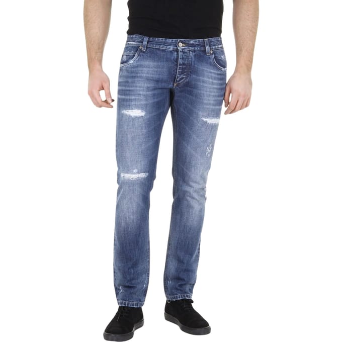 Dolce &amp; Gabbana Blauwe Gescheurde Jeans