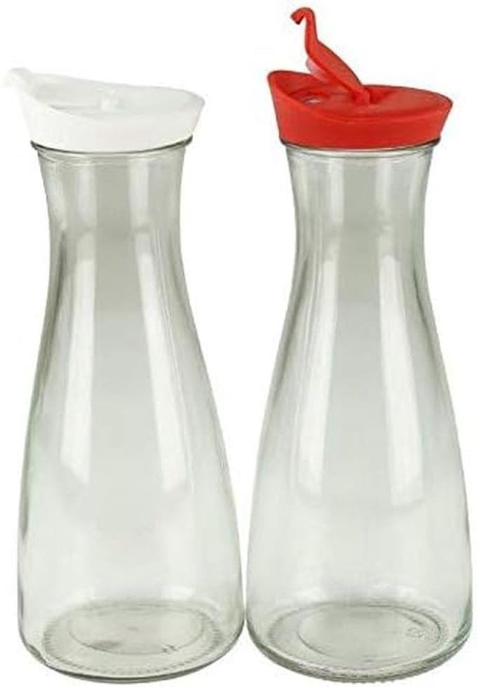 Glazen kruik met deksel 1 liter - set van 2-4 stuks