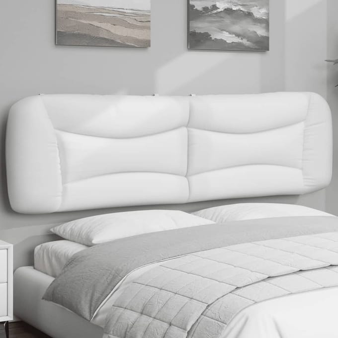 vidaXL - Hoofdbordkussen - "Hvar" - 180 - cm - kunstleer - wit