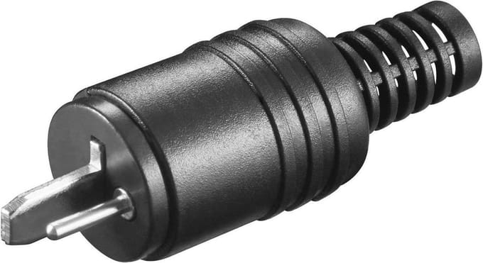 2-pins DIN luidspreker connector (m) / schroefbaar