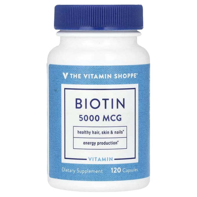 The Vitamin Shoppe, Biotine, 5 000 mcg, 120 capsules