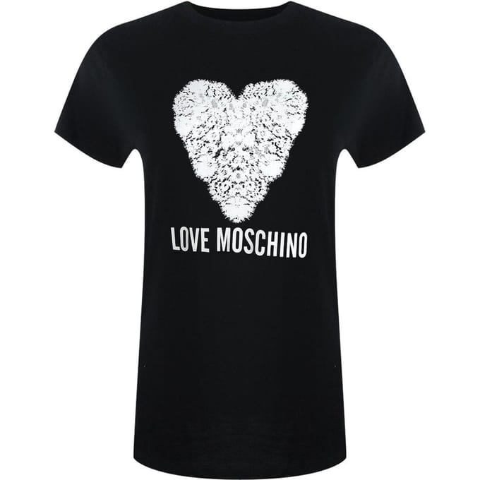 Love Moschino Dames/dames Hart T-shirt (Zwart)