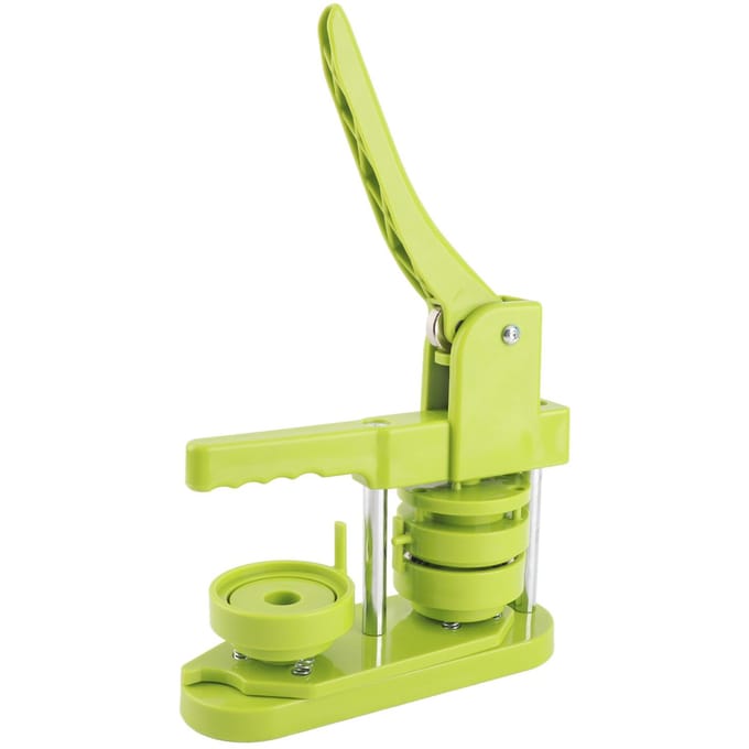 Badge Machine 58mm Roterende Mini Insigne Maakmachine met 100 Sets Badge Verbruiksartikelen voor Badge yellow