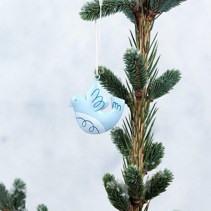 Rex London kerst hanger vogel metaal