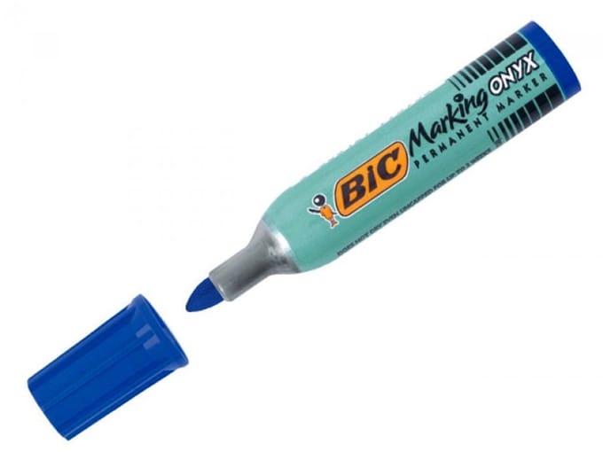 BIC Marking ONYX 1482 permanente marker Kogelpunt Blauw 12 stuk(s)