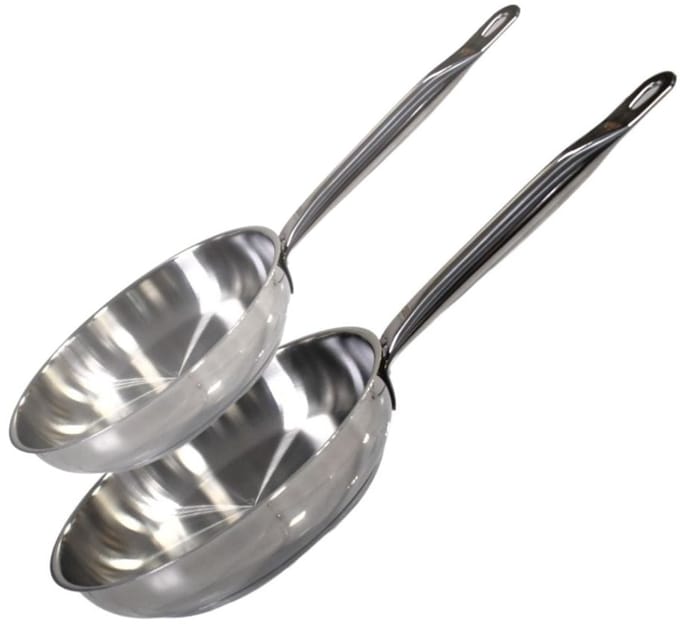 Set van 2 roestvrijstalen pannen van 24 cm en 28 cm Elo Profi Therm