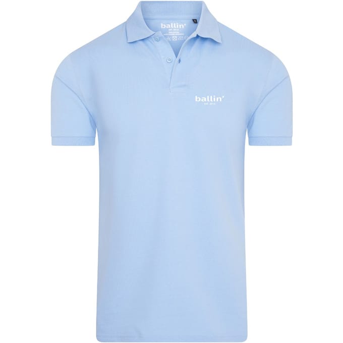 Ballin Est. 2013 - Heren Polo SS Basic Polo - Blauw - Maat M
