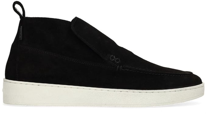 Manfield - Heren - Zwarte suède boots - Maat 42