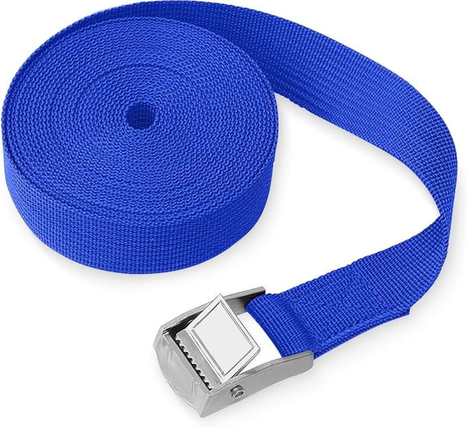 Spanbanden Set - Sjorbanden Ratel - Bagage Vervoeren - Verstelbare Gesp - 5 Meter - Blauw