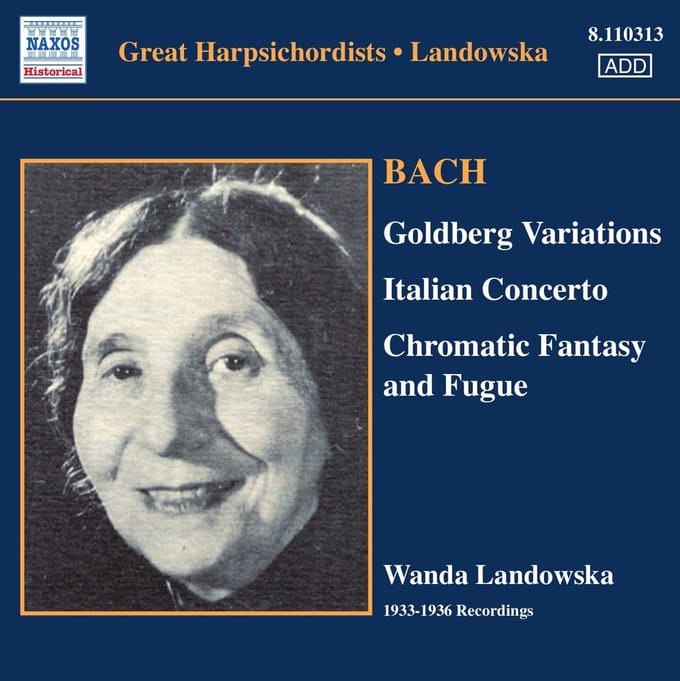Wanda Landowska - J.S. Bach: Goldberg Varations (1933) (CD)