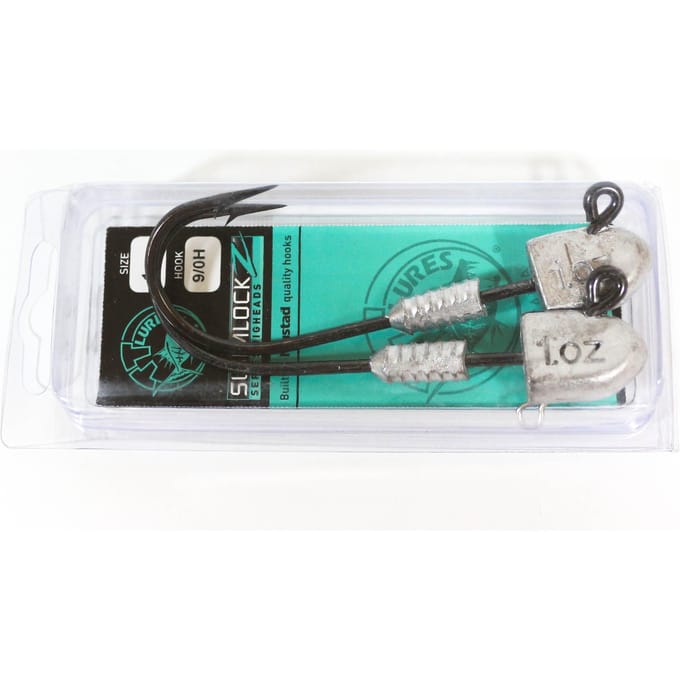 Tackle Tactics TT Swimlockz HD jigkop 1 oz 9/0 2/verpakking (4075) black
