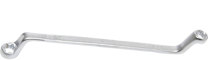 BGS Dubbele ringsleutel met E-profiel ringkoppen gebogen SW E10 x E12 - 2281-10X12