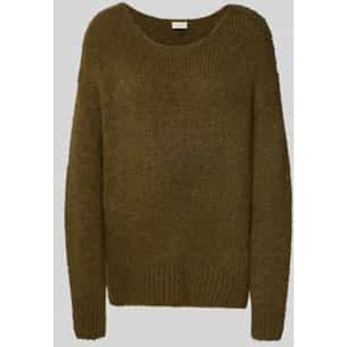 Loose fit gebreide pullover met mix van wol en alpaca