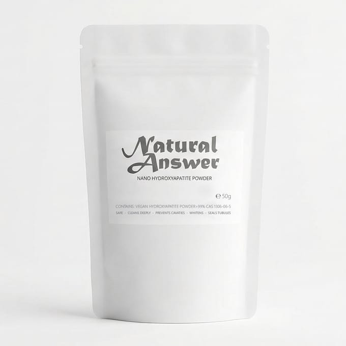 Hydroxyapatiet Nanopoeder 50g | Natural Answer | Vegan | 60 Nanometer | Topkwaliteit | 99+% Zuiverheid