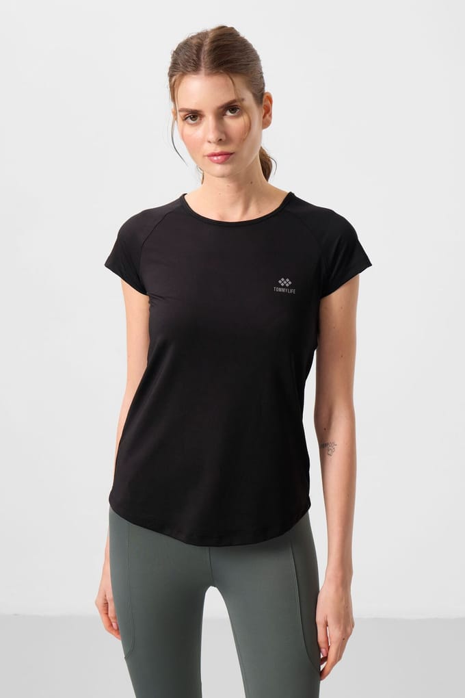 Dames Korte Mouwen Crew Neck T-shirt