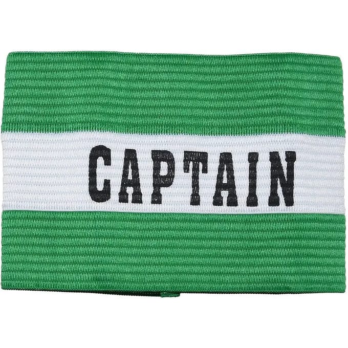 Precision Aanvoerdersband Captain Junior Polyester Groen/wit Mt S