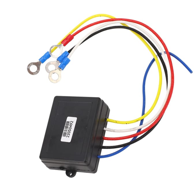Elektrische Lier Draadloze Afstandsbediening Systeem Schakelaar 120W 12‑24V Vervanging voor Vrachtwagen ATV SUV black