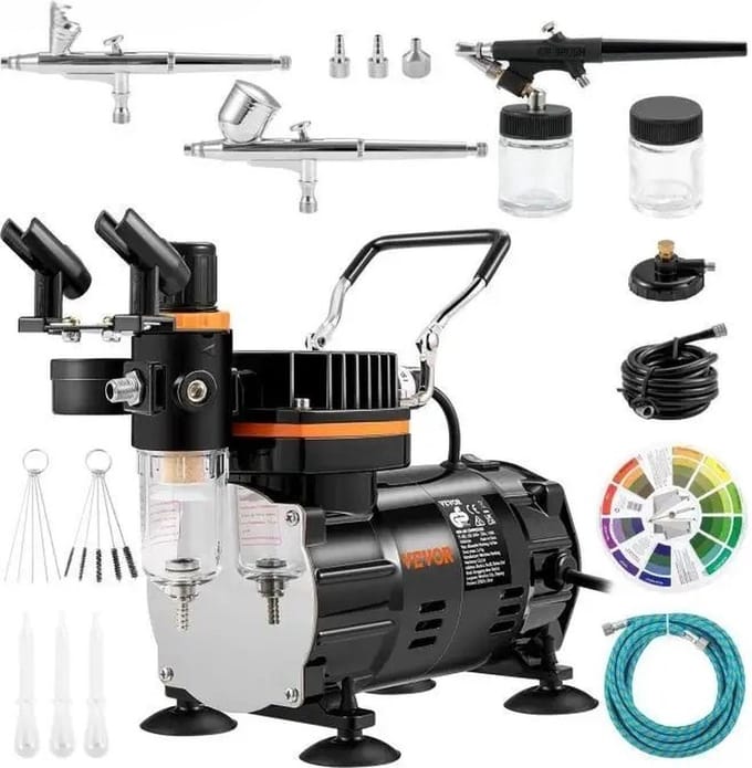 Collox Airbrush - Compressor - Airbrush Set Met Compressor - Airbrush Pistool - Compressor - Airbrush verf - Beginners & Professionals