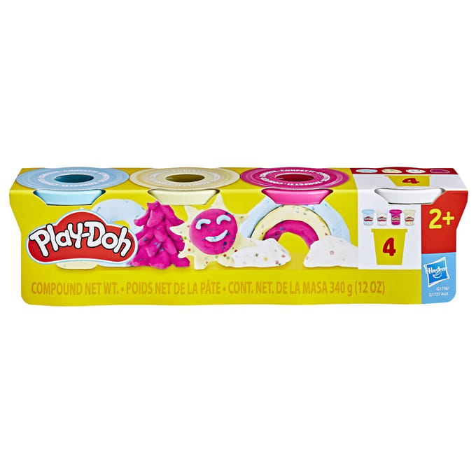 Playdoh 4-pack speciale kleuren asst new
