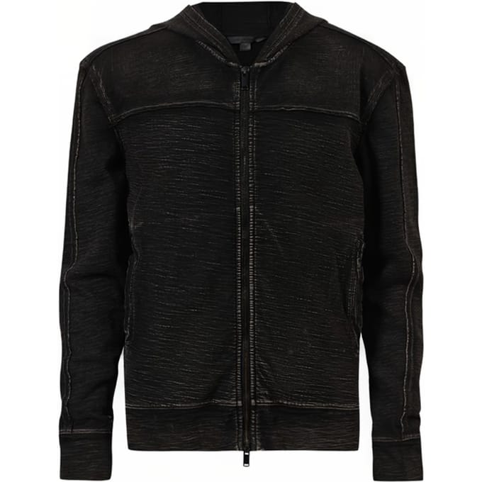 John Varvatos Norton Ls Hightwist Slub Ctn Pullover Ho Black Größe: XS | Cardigans Outlet | Herren | Schwarz