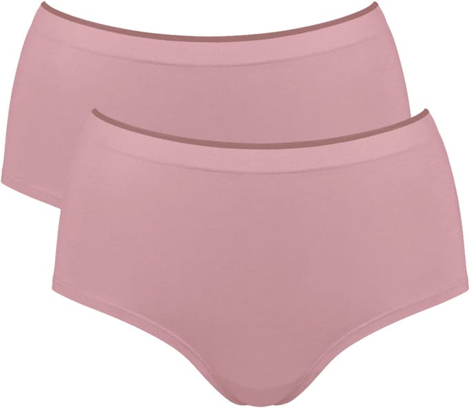 Sloggi Women GO Sense Highwaist (2-pack) - dames slip - oudroze