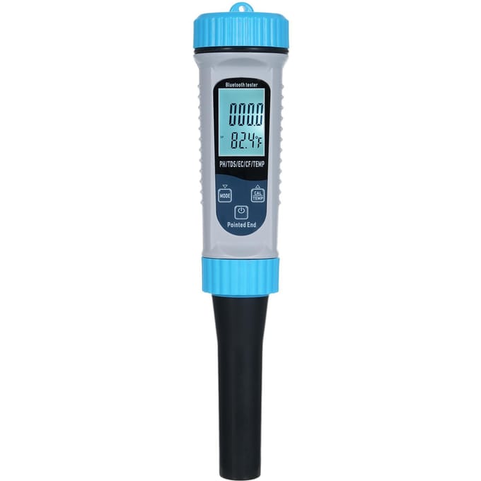 5-in-1 pH-meter met BT Hoge Nauwkeurigheidsmeting van pHTDSECCFTemp Water Testkit voor Thuis blauw