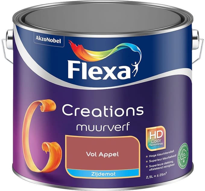 Flexa - Creations Muurverf Zijdemat - Vol Appel - Mengverf - 2,5 L