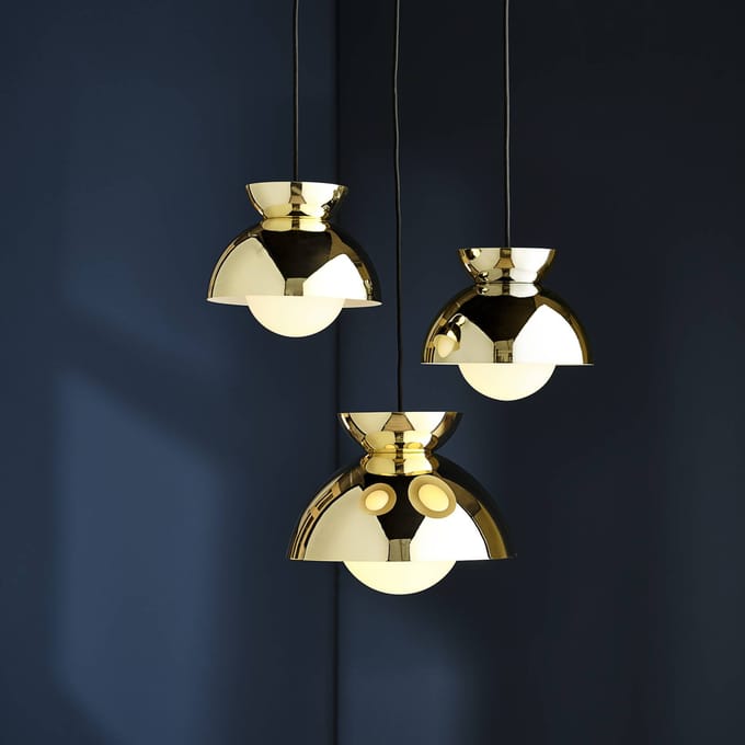 FRANDSEN Vlinder hanglamp, messingkleurig, Ø 21 cm
