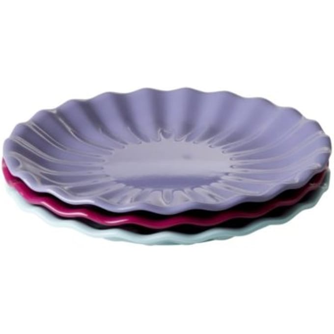 Rice melamine bord meerkleurig assorti